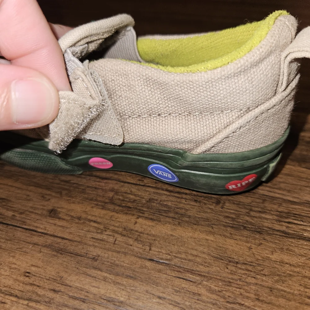 Vans Avocado Baby Shoes - Green and Cream Toddler 4
